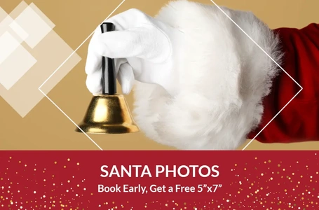 Santa Photos: Free 5x7 with Purchase of A or A+