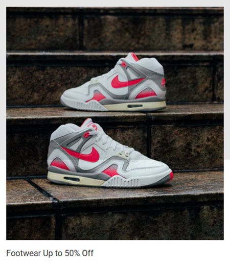 Footwear Up to 50% Off