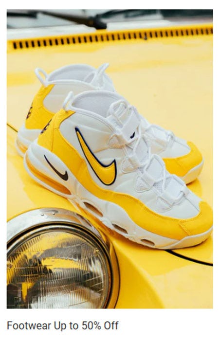 Footwear Up to 50% Off
