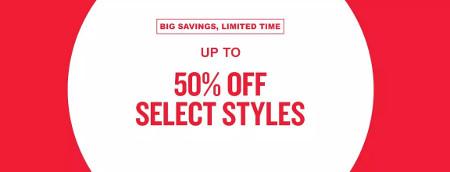 Up to 50% off Select Styles