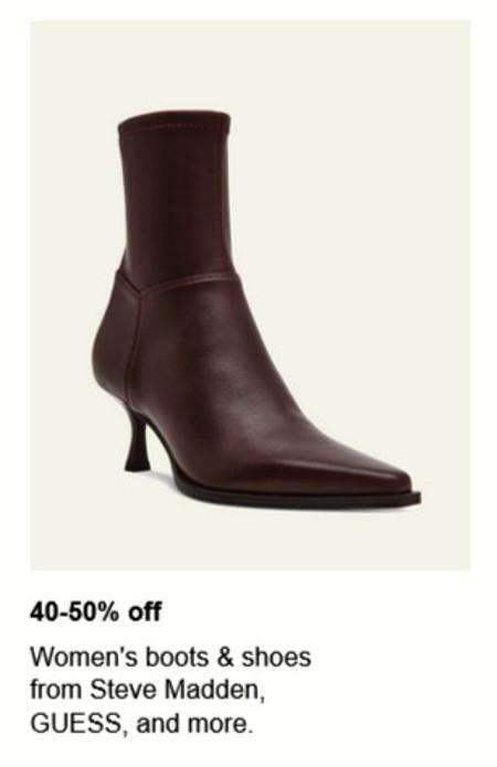 40-50% off Women's Boots and Shoes From Steve Madden, GUESS, and More