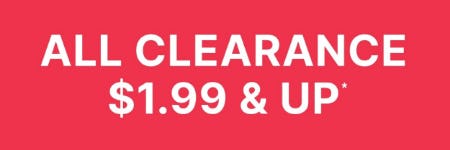 All Clearance $1.99 & Up