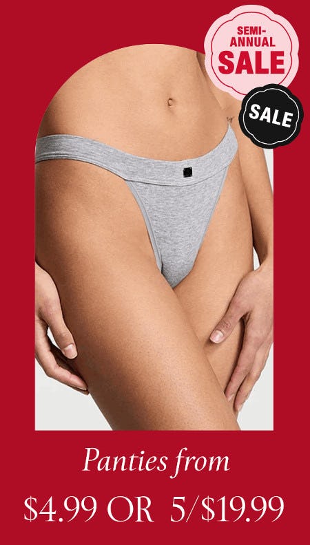 Panties From $4.99 or 5 for $19.99