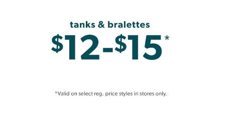 $12 Tanks and Bralettes