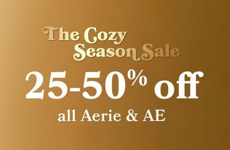 25-50% off all Aerie and AE