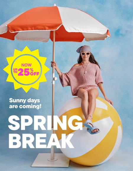 Now Up to 25% off Spring Break Looks