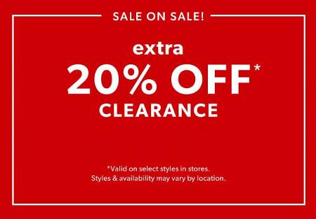 Extra 20% off Clearance