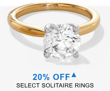 20% off Select Solitaire Rings