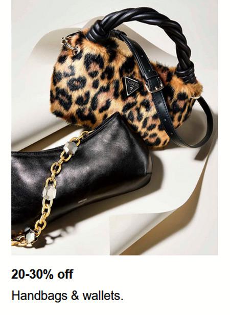 20-30% off Handbags and Wallets
