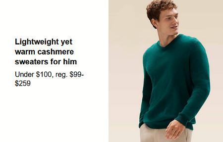 Men's Cashmere Sweaters Under $100