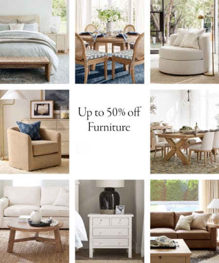 Up to 50% Off Furniture