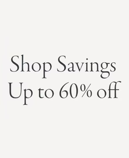 Shop Savings Up to 60% Off