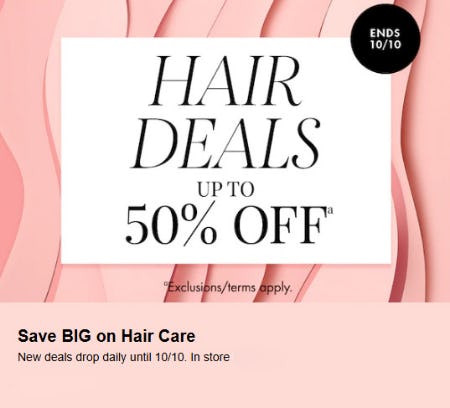 Hair Deals Up to 50% Off