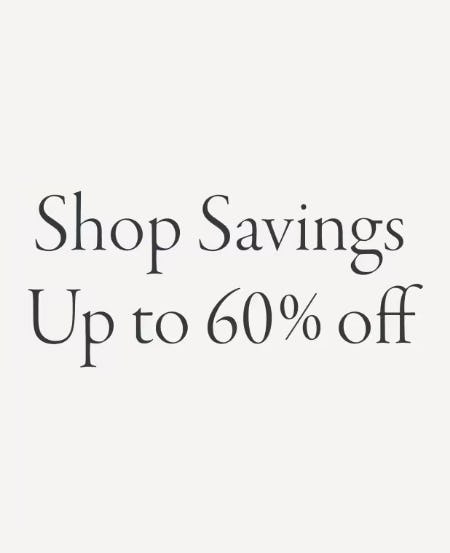 Shop Savings Up to 60% Off