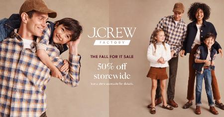 50% Off Storewide at J.Crew Factory!