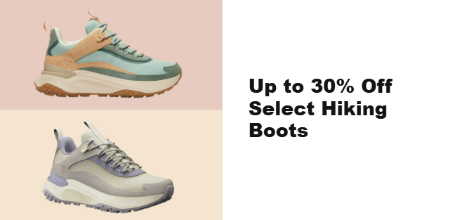 Up to 30% Off Select Hiking Boots