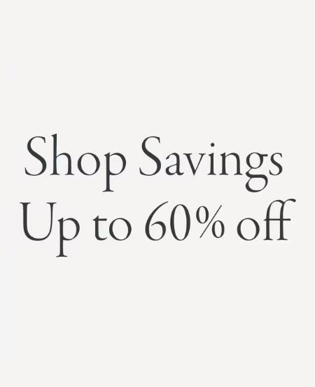 Shop Savings Up to 60% Off
