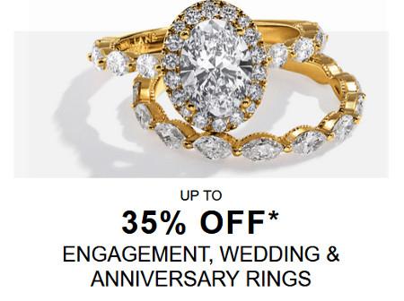 Up to 35% off Engagement, Wedding and Anniversary Rings