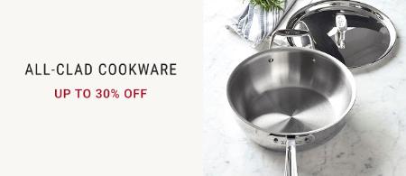 Up to 30% Off All-Clad Cookware