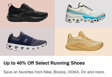 Up to 40% Off Select Running Shoes