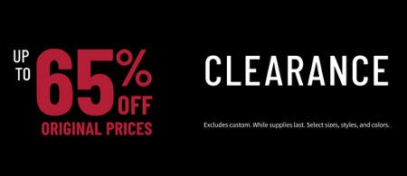 Clearance Up to 65% off Original Prices