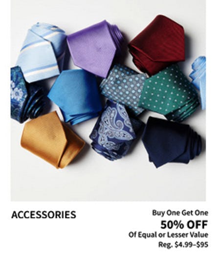 Accessories Buy One, Get One 50% off