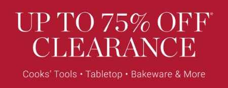 Up to 75% Off Clearance