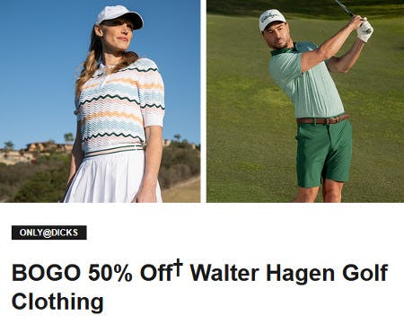 BOGO 50% Off Walter Hagen Golf Clothing