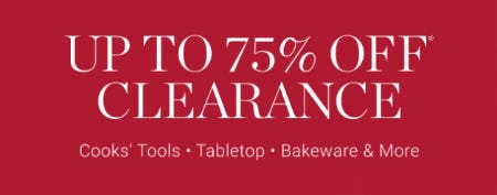 Up to 75% Off Clearance