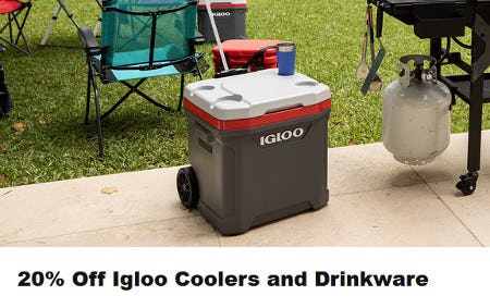 20% Off Igloo Coolers and Drinkware