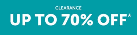 Clearance: Up to 70% Off