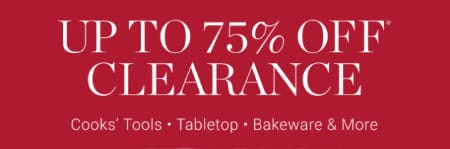 Up to 75% Off Clearance