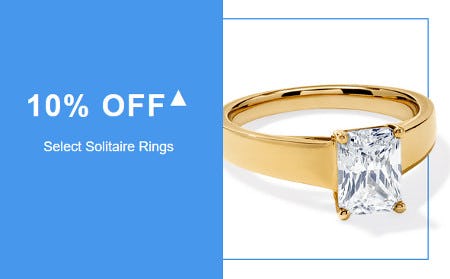 10% off Select Solitaire Rings
