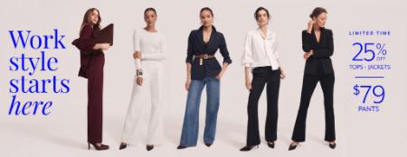 25% Off Tops + Jackets