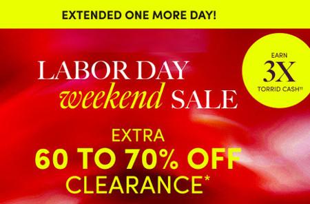 Labor Day Weekend Sale: Extra 60 to 70% off Clearance
