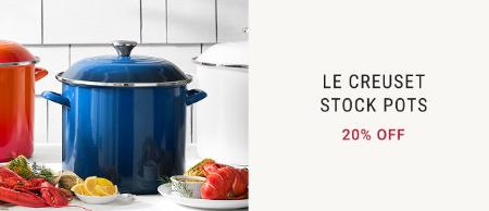 20% Off Le Creuset Stock Pots
