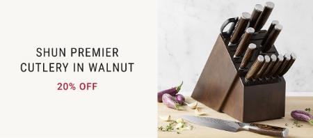 20% Off Shun Premier Cutlery in Wallnut