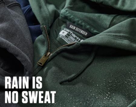 Sweats with Durable Water-Repellent Finish