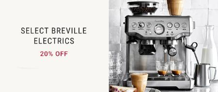 20% Off Select Breville Electrics