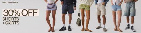 30% Off Shorts + Skirts