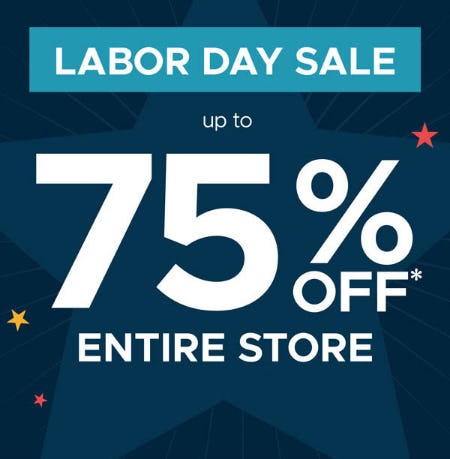Labor Day Sale Up to 75% Off