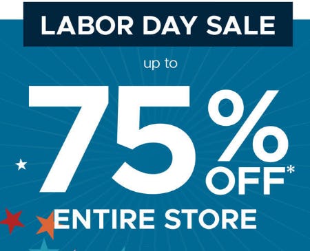 Labor Day Sale Up to 75% Off