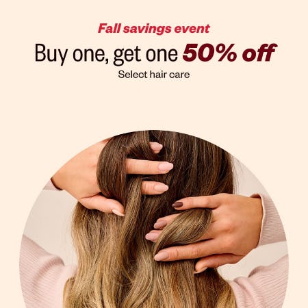 Buy One, Get One 50% Off Select Hair Care