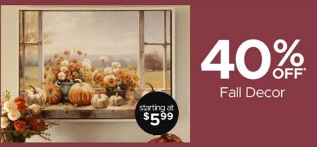 40% Off Fall Decor