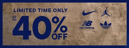 Up to 40% off Sale