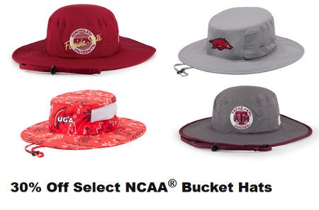 30% Off Select NCAA Bucket Hats