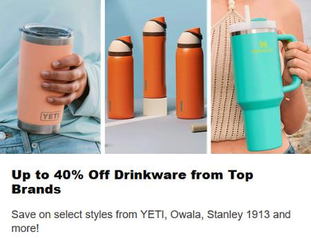 Up to 40% Off Drinkware from Top Brands