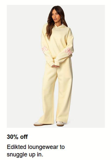 30% off Edikted Loungewear