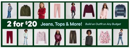 2 for $20 Jeans, Tops and More