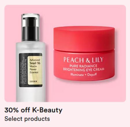 30% off K-Beauty Products